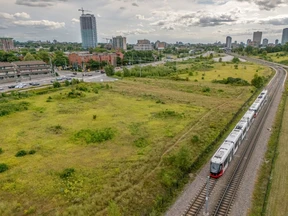 A parcel of land in LeBreton Flats sold to the Ottawa Senators for the construction of their new arena.