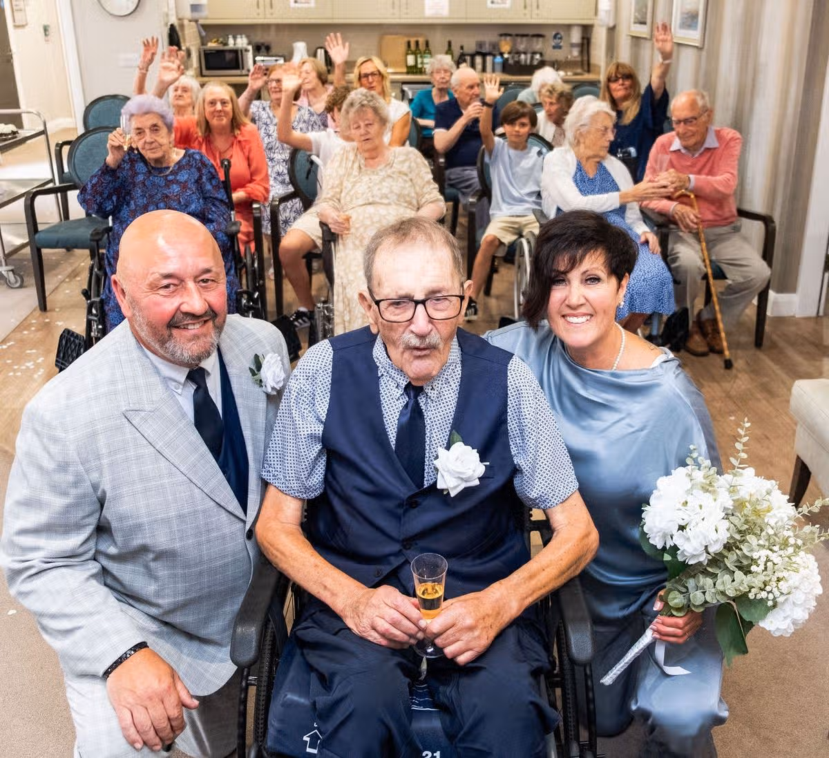 David with his daughter Christine and new son-in-law Allan Cook