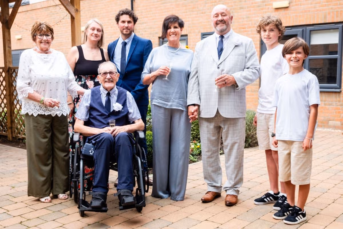Group photo for the happy wedding party