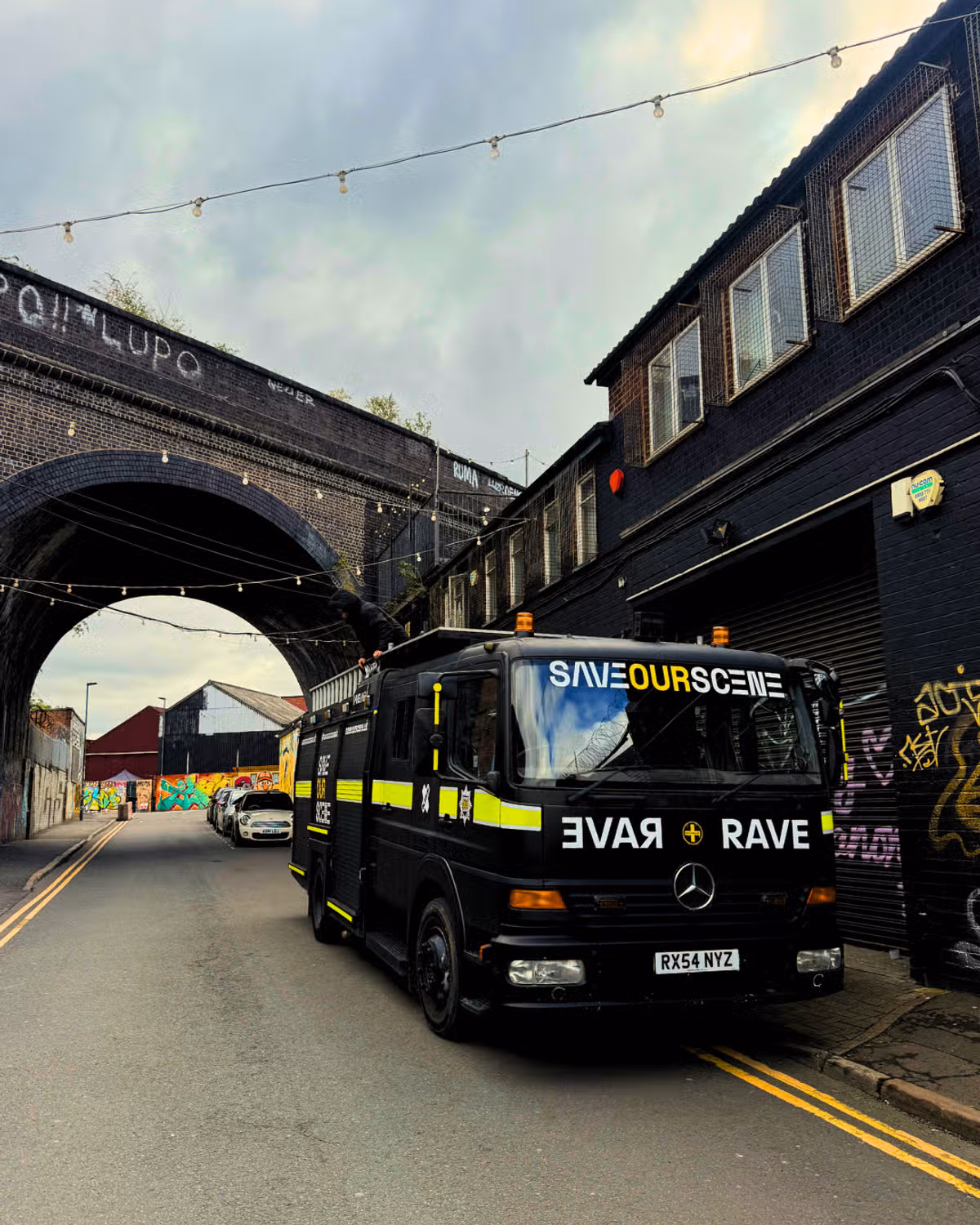 The Save Our Scene rave van is calling for support for Digbeth and will be at the street party