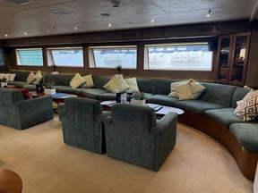 The comfortable lounge aboard Variety Cruises' ship.