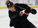 Ottawa Senator Dylan Cozens during the Sens training camp at the Canadian Tire Center in Ottawa on Wednesday, September 23, 2026.
