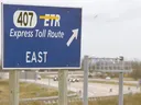 A Hwy. 407 sign is October 27, 2006.