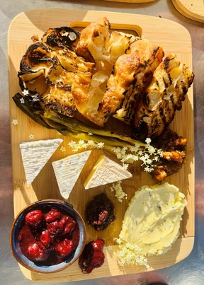 A farm food board at GRAZE by Lynn River Farm in East Perth, Ont., where the food ingredients are grown and raised on the property.