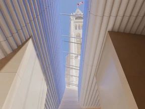 Rendering of the Peace Tower.