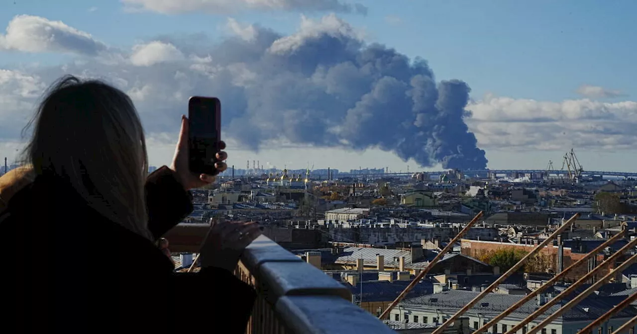 Petersburg oil facilities ablaze as Ukraine launches more than 1,000 drones at Russia